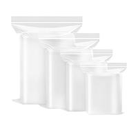 UOCAI 400 Pièces Petit Sachet Zip Plastique Pochette Zip en 4 Tailles, Sachet Transparent Refermable pour Aliments, Bijoux