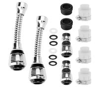 UOCAI Extension de robinet 4 pièces, pivotante à 360° Embout de robinet flexible, Extension de robinet, Deux Modes Réglable, Aérateur de robinet pivotant, Tuyau aérateur pour évier de cuisine