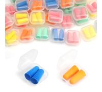 UOCAI Lot de 50 Paires de Boule Quies Mousse Bouchon D'Oreille pour Dormir Ear Plugs Bouchons D'Oreilles Boules Quies Anti Bruit Ultra Souple pour La Suppression du Bruit et Le Ronflement