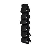 UOCAI Organiseur suspendu à 12 compartiments - Pliable - Avec crochets - Pour chaussures, casier, garde-robe, porte arrière, chambre à coucher, camping - Noir
