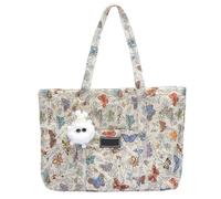 UOCAI Sac A Main Femme Tote Bag Fermeture éclair Grand Sac de Plage Cabas Sacs à Bandoulière pour Femme avec Compartiments pour le Travail, Voyages, Courses et le Quotidien, avec une Petit Ornement