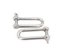 UOELRLFoV Manille en D Droite Longue en Acier Inoxydable 316 de qualité Marine, 4-16 mm, connecteur de câble d'ancrage for chaîne et câble métallique (8 mm, 5 pièces)(5mm 10pcs)