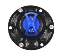 UOEMCRTB Bouchon De Réservoir De Carburant CNC pour Moto pour Triumph pour Daytona 600/650 675/955i Speed Four Triple 955i/1050 Tiger 800/800XC TT600 Bouchon d'essence(Blue)
