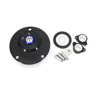 UOEMCRTB Couvercle De Réservoir De Carburant CNC pour Moto pour Yamaha YZF R1 2000-2025 R1 M 2015-2025 YZF R6 2003-2020 YZF R7 2021-2025 Accessoires Bouchon d'essence(Black - Blue)