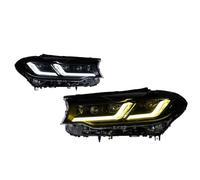 UOEMCRTB Phare LED Pour G30 G38 525i 530i M5 2018 2019 2020 Avec Feux De Jour Clignotants Route Et Lentille Projection Angel Eyes(Black,LHD)