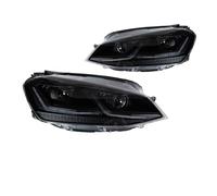 UOEMCRTB Phares Avant LED Double Projecteur (2 Pièces) Pour Golf 7 MK7 7.5 2013-2017(Black,LHD)