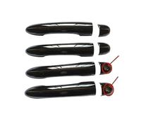 UOEMCRTB Poignées Porte Extérieure Accessoires Pour Renault Clio 3 MK3 Iii 2006 2007 2008 2009 2010 2011 2012 2013 2014 Coques De Poignées De Porte En Plastique Noir Brillant (4DC-2)