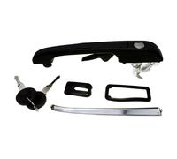 UOEMCRTB Poignées Porte Extérieure Poignée De Porte Extérieure Noire Pour VW Caddy I Derby Golf Pour Jetta I II Mk1 Mk2 Pour Passat Scirocco Santana Polo 1981 1982 1983 1984 (Front Left)