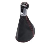 UOEMCRTB Pommeau Levier Vitesse Pommeau De Levier De Vitesse 5/6 Vitesses MT En Cuir PU Pour VW Pour Golf 3 Pour Jetta MK3 Pour Polo(Black red,6 speed)