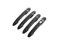 UOEMCRTB pour Renault pour Clio 3 III 2005~2012 pour Lutecia pour Euro pour Clio Housse De Poignée Porte Extérieure en Fibre De Carbone Accessoires De Voiture(Handle 1 Button)