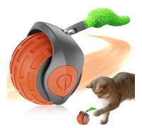 UOEONR Jeux pour Chat,Jouet Chat Interactif,Jouet Chat Qui Bouge Seul,USB Rechargeable,Balle pour Chat Qui Roule Toute Seule,Jouet Chat Intérieur,Balle Interactive Chat,Jeu Chat Autonome (Rouge)