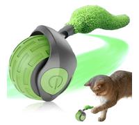 UOEONR Jeux pour Chat,Jouet Chat Interactif,Jouet Chat Qui Bouge Seul,USB Rechargeable,Balle pour Chat Qui Roule Toute Seule,Jouet Chat Intérieur,Balle Interactive Chat,Jeu Chat Autonome (Vert)