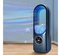UOEONR Ventilateur Tour Sans Pales,Ventilateur Silencieux sans Pale pour chambre à coucher,35 dB,6 Vitesses de Réglage,Humidification,Minuterie 6H,Ventilateur colonne pour salon et chambre (Bleu)