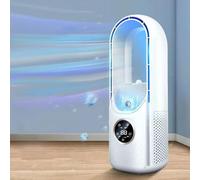 UOEONR Ventilateur Tour Sans Pales,Ventilateur Silencieux sans Pale pour chambre à coucher,35 dB,6 Vitesses de Réglage,Humidification,Minuterie 6H,Ventilateur colonne pour salon et chambre (Blanc)