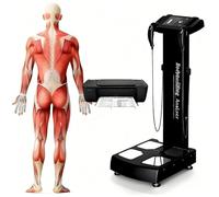 UofZc Analyseur de Graisse corporelle, Instrument de détection de Graisse corporelle Humaine, analyseur de Graisse corporelle, Plus de 20 mesures pour Une Utilisation en Salle de Sport Black