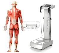 UofZc Analyseur de Graisse corporelle, Instrument de détection de Graisse corporelle Humaine, analyseur de Graisse corporelle, Plus de 20 mesures pour Une Utilisation en Salle de Sport White