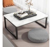 UOGJYARN Table Basse en Faux Marbre Rock Slab, Petite Table Basse Carrée, Pieds en Métal, Table Centrale Simple et Moderne pour Le Salon Et Le Bureau À Domicile(Style 1,70x40x30cm)