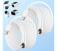 Uogw Lot de 2 câbles d'alimentation de 6 m compatibles avec Eufy SoloCam S220/S340/C210/E30, Eufy Indoor Cam S350/C210/C220, EufyCam 3/S330/S3 Pro/3C/S300, câble d'extension USB de type C étanche pour