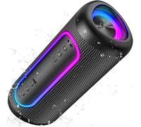 UOHHBOE Enceinte Bluetooth Portable 30W avec USB/TF/AUX Bluetooth 5.4 Connexion Facile TWS 360° Lumière LED RGB Jusqu’à 30H Portée 30m IPX5 pour Fête Voyage Extérieur