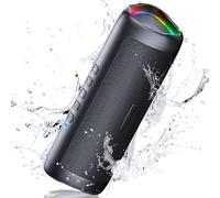 UOHHBOE Enceinte Bluetooth Portable BT5,3 Haut-Parleur sans Fil avec Appairage TWS 24 hrs Autonomie 30m Distance Lumière LED RGB Étanche IPX5 HD Stéréo Appel Mains Libres pour Fêtes Voyage Extérieur