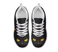 UOIMAG Black Cat Shoes for Men Women for Halloween Casual Sneakers EU39