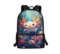 UOIMAG POLERO Sac à dos mignon Axolotl pour école enfants Sac à dos léger avec bandoulière rembourrée douce, Axolotl sous l'eau, taille unique