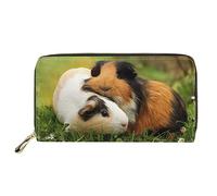 UOIMAG Portefeuille long en cuir PU pour femme - Pochette pour cartes - Sacs cadeaux pour filles, Cochons d'Inde., ONE SIZE-20x11x2.5CM