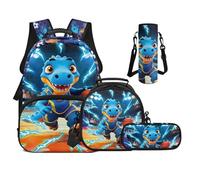 UOIMAG Sac à dos pour filles avec boîte à déjeuner pour sac à livres primaire de 43,2 cm avec sangles rembourrées pour garçons, Ballon de basket dinosaure, M, Décontracté
