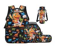 UOIMAG Sac à dos pour garçons pour sac à livres primaire avec boîte à déjeuner léger de 43,2 cm pour filles, Dino Baseball, M, Décontracté