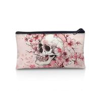 UOIMAG Trousse à crayons avec fermeture éclair pour fournitures scolaires, fournitures de bureau, organiseur de bureau, Crâne fleur de cer, Taille unique, Cartable