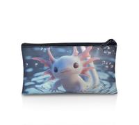 UOIMAG Trousse à crayons avec fermeture éclair - Trousse de rangement pour stylos - Fournitures de bureau, Impression d'eau Axolotl, Taille unique, Cartable