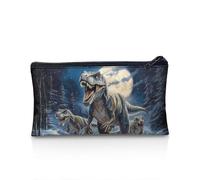 UOIMAG Trousse à crayons avec fermeture éclair - Trousse de rangement pour stylos - Fournitures de bureau, Dinosaure lune, Taille unique, Cartable