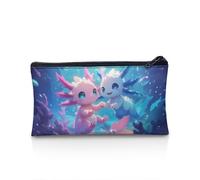 UOIMAG Trousse à crayons avec fermeture éclair - Trousse de rangement pour stylos - Fournitures de bureau, Axolotl Friends, Taille unique, Cartable