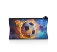 UOIMAG Trousse à crayons avec fermeture éclair - Trousse de rangement pour stylos - Fournitures de bureau, Soccer Fire Galaxy, Taille unique, Cartable