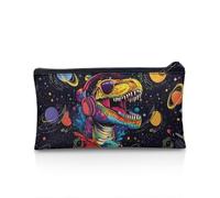 UOIMAG Trousse à crayons avec fermeture éclair - Trousse de rangement pour stylos - Fournitures de bureau, Planètes dinosaures, Taille unique, Cartable