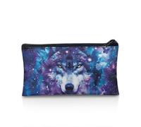 UOIMAG Trousse à crayons avec fermeture éclair - Trousse de rangement pour stylos - Fournitures de bureau, Loup, papillon, galaxie, Taille unique, Cartable