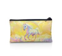 UOIMAG Trousse à crayons avec fermeture éclair - Trousse de rangement pour stylos - Fournitures de bureau, Cheval arc-en-ciel, Taille unique, Cartable
