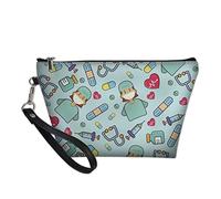 UOIMAG Trousse de toilette pour femme - En cuir synthétique - Étanche, Infirmière verte a, Taille unique