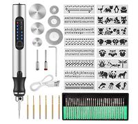 Uolor Stylo Graveur Électrique San Fil, USB Rechargeable Trousse à Outils De Gravure, Mini Outil Graver, Graveur Rotatif de Bricolage Portable Pour Bijoux Verre Plastique Bois Métal