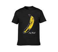 Uomo Andy Warhol Banana The Velvet Under Ground & Nico Rock E Pop Art O-Neck 100% Cotton Short Sleeve Unisex T-Shirt XL