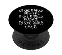 Uomo Divertenti Ironiche Bello Dentro Fuori Je suis Double PopSockets PopGrip Adhésif