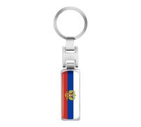 UOMSKTY Emblème Russe Drapeau National Porte-Clés - Breloque Rectangulaire en Verre, Pendentif, Bijoux, Ornements, Tendance De La Mode, Drapeau De Pays, Accessoires De Décoration, Cadeaux, Universel