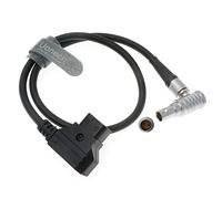 Uonecn Anton Bauer Câble d'alimentation connecteur D-Tap vers Lemo 2 Broches à Angle Droit Mâle Rotation à 180 ° pour Zacuto Gratical Viseur oculaire.