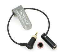 Uonecn Câble audio à profil bas Mini XLR 3 broches mâle vers TRS 3,5 mm à angle droit pour Canon EOS-C70 vers Sennheiser-EK-100 G4/G3