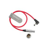 Uonecn Câble d'alimentation 2 broches vers DC, 2 broches vers DC à angle droit avec câble ultra souple pour émetteur Teradek Bolt, Z-CAM E2-S6/E2-F6/E2-F8 de plaque de batterie Tilta 45 cm