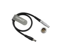 Uonecn Câble d'alimentation 2 broches vers DC, 2 broches vers DC à angle droit pour émetteur Teradek Bolt, Z-CAM E2-S6/E2-F6/E2-F8 de plaque de batterie Tilta 45 cm