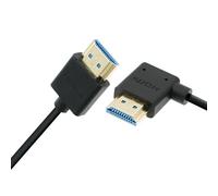 Uonecn Câble HDMI 2.1 8 K pour Atomos Ninja V, 48 Gbps Ultra High Speed Thin HDMI Cord, Droit to Left Angle Court, Câble HDMI pour Sony A7iv, Z-CAM F6, Red Dolby Atmos, TV, ordinateur portable 10