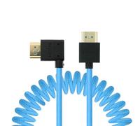 Uonecn Câble HDMI 2.1 à angle gauche pour Atomos Ninja V, Portkeys BM5, cordon HDMI tressé 8K 48 Gbit/s 8K pour Sony A7iv, pour Z-CAM F6, pour Z-Cam E2 Pro