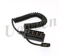 Uonecn Câble spiralé pour photographie D-tap B mâle vers D-Tap femelle 4 ports D-Tap pour batterie Anton Bauer V-mount
