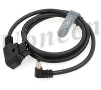 Uonecn D-Tap vers DC 12 V 2,1 mm Câble à Angle Droit Anton Bauer Power Kable pour Moniteurs LCD KiPRO 1M
